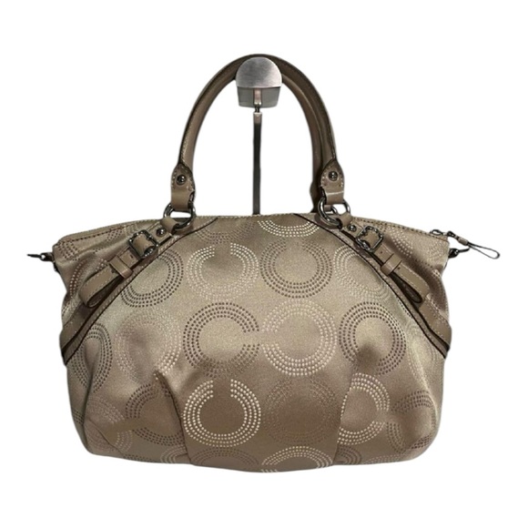 Coach Madison Embossed Op Art Sophia Satchel Shoulder Bag – Metallic C Print - Picture 4 of 11